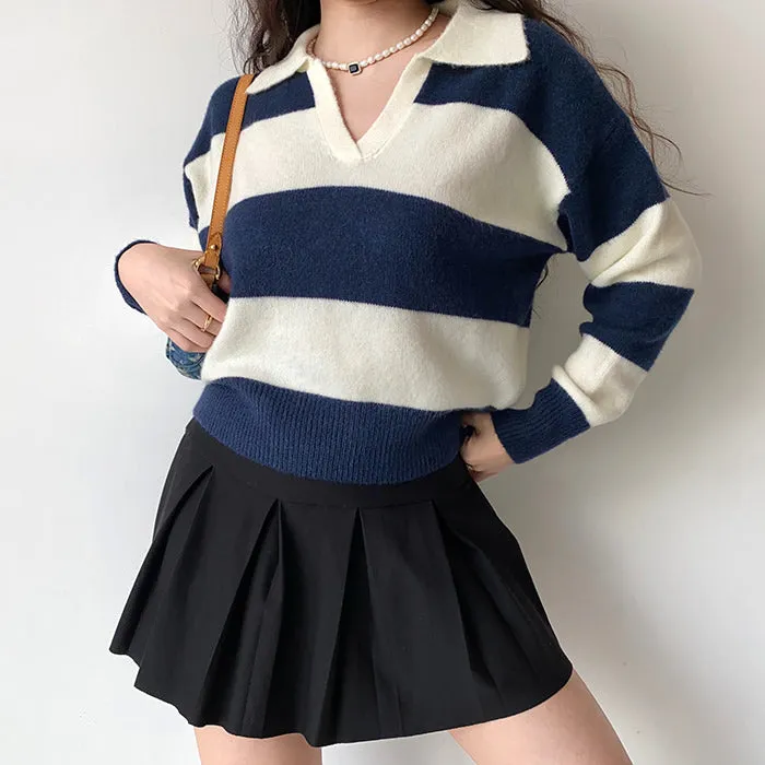 Old Money Striped Pullover