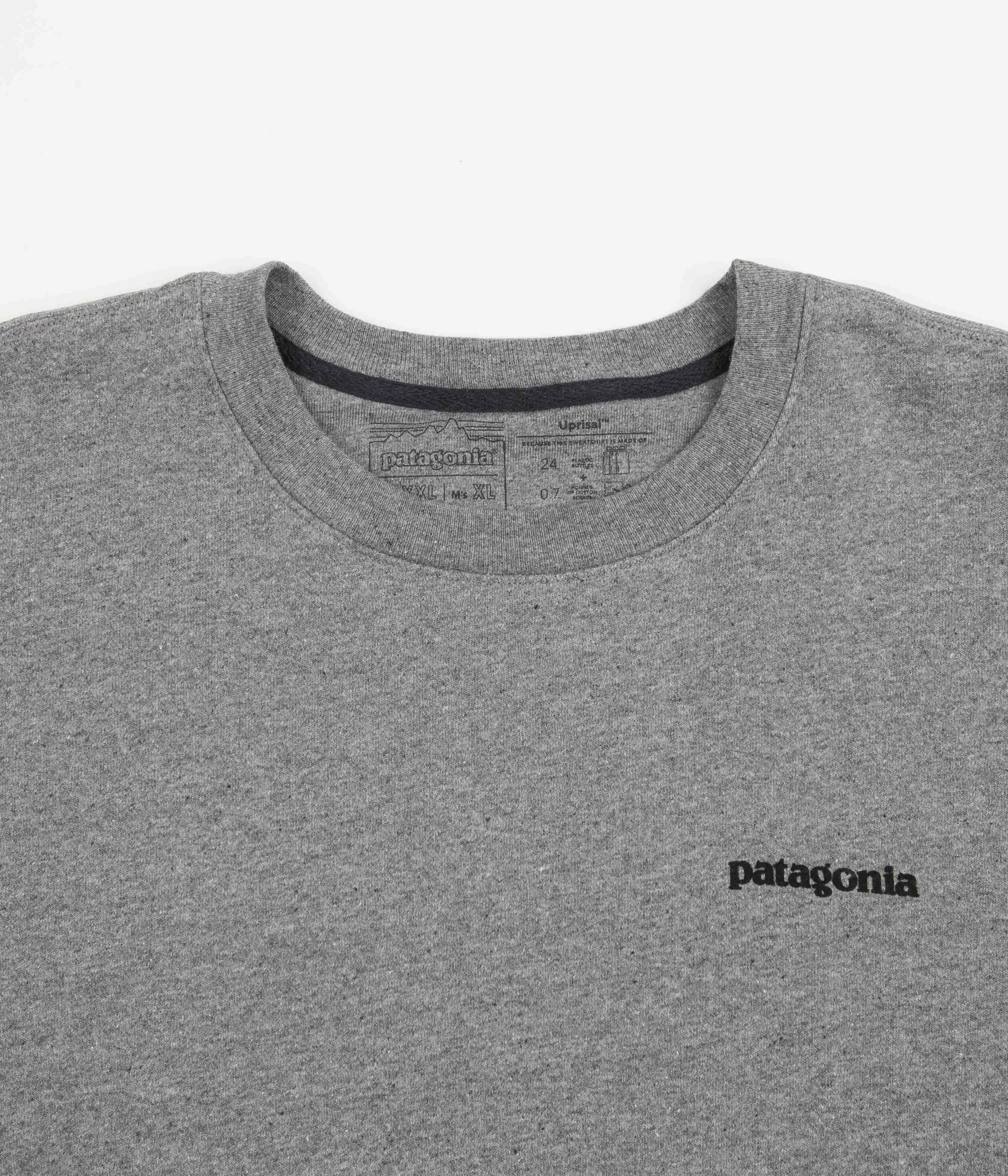 Patagonia Fitz Roy Icon Uprisal Crewneck Sweatshirt - Gravel Heather