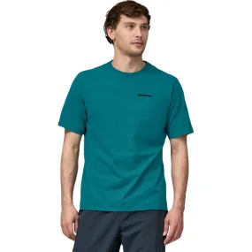 Patagonia Men's Belay Blue P-6 Logo Responsibili-Tee