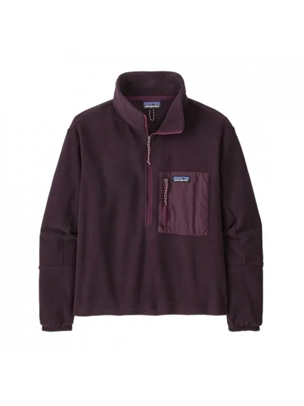 Patagonia Women's Microdini 1/2-Zip Fleece Pullover : Obsidian Plum