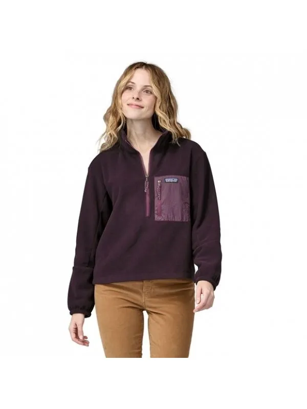 Patagonia Women's Microdini 1/2-Zip Fleece Pullover : Obsidian Plum