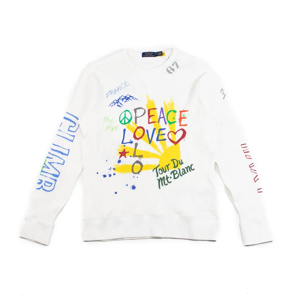 Peace Love Polo Waffle Knit Pullover (Nevis)