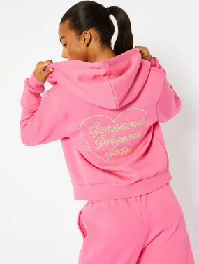 Pink Gorgeous Girls Crop Hoodie