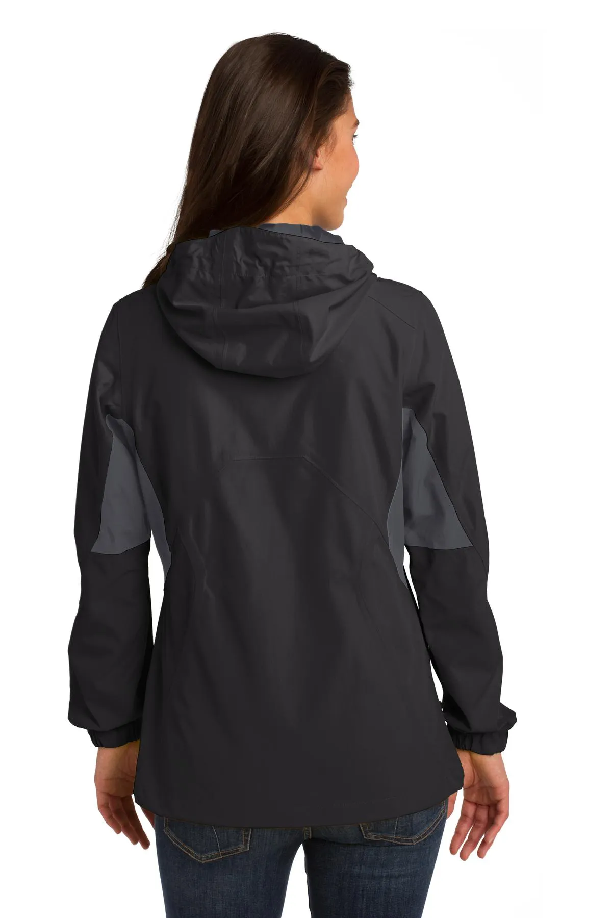 Port Authority Ladies Waterproof Jacket, Black/ Magnet Grey [CR Powered by Epiroc]