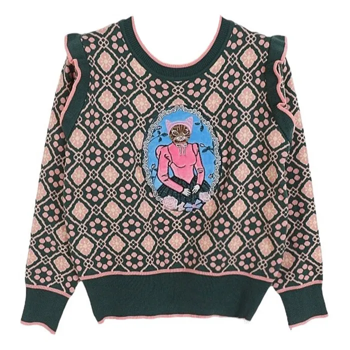 Princess Cat Knit Pullover