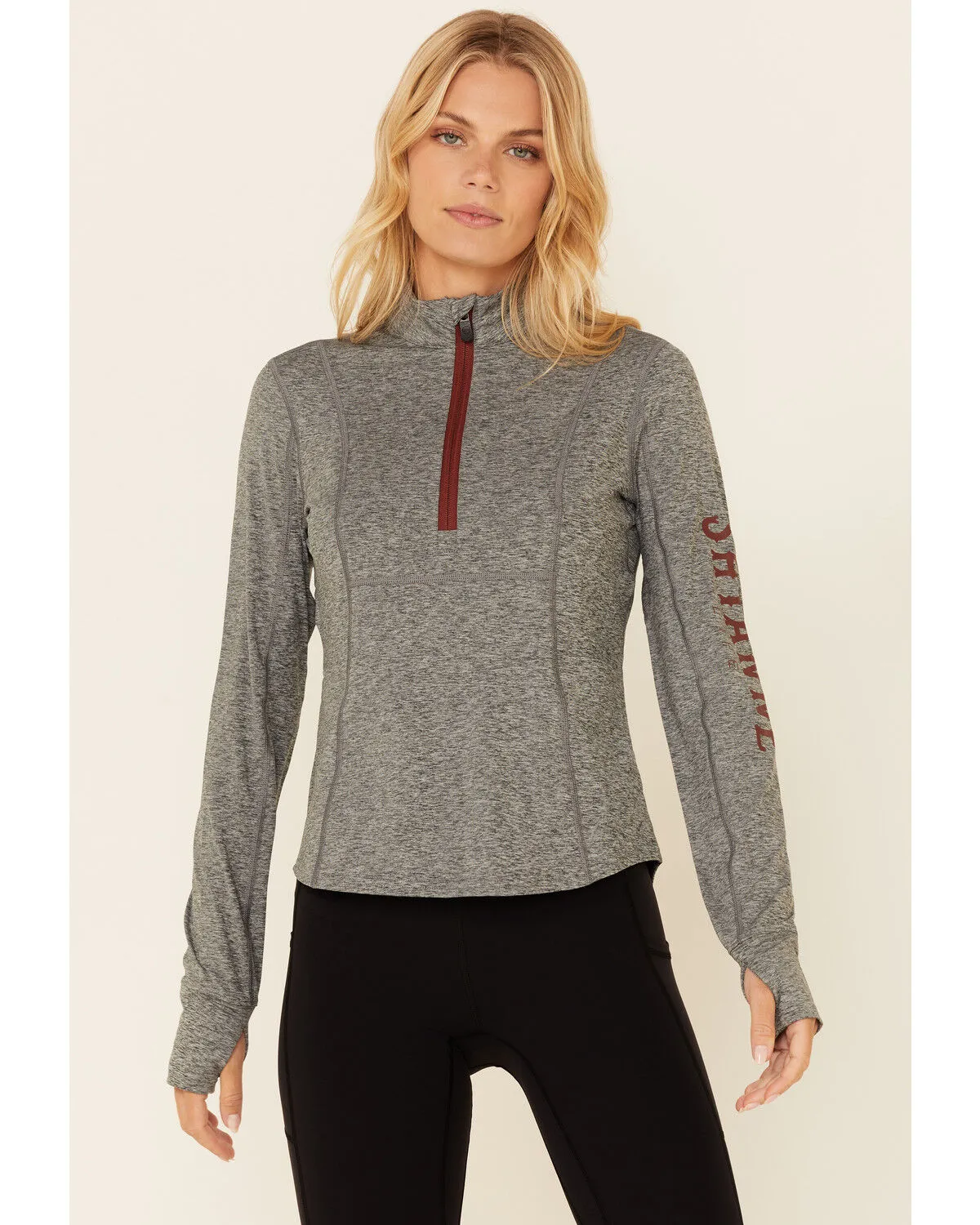 Product Name:  Shyanne Women's 1/4 Zip Front Logo Pullover