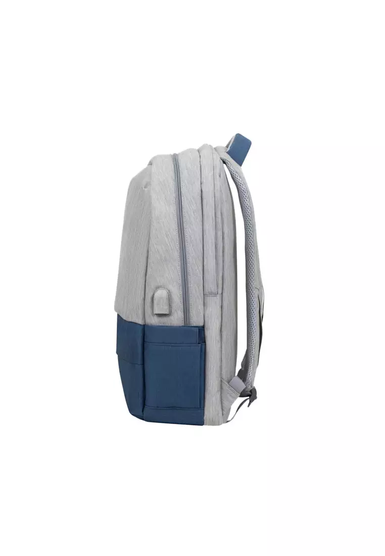 RIVACASE Rivacase Prater 7567 Anti-Theft Laptop Backpack 17.3" Grey/Dark Blue