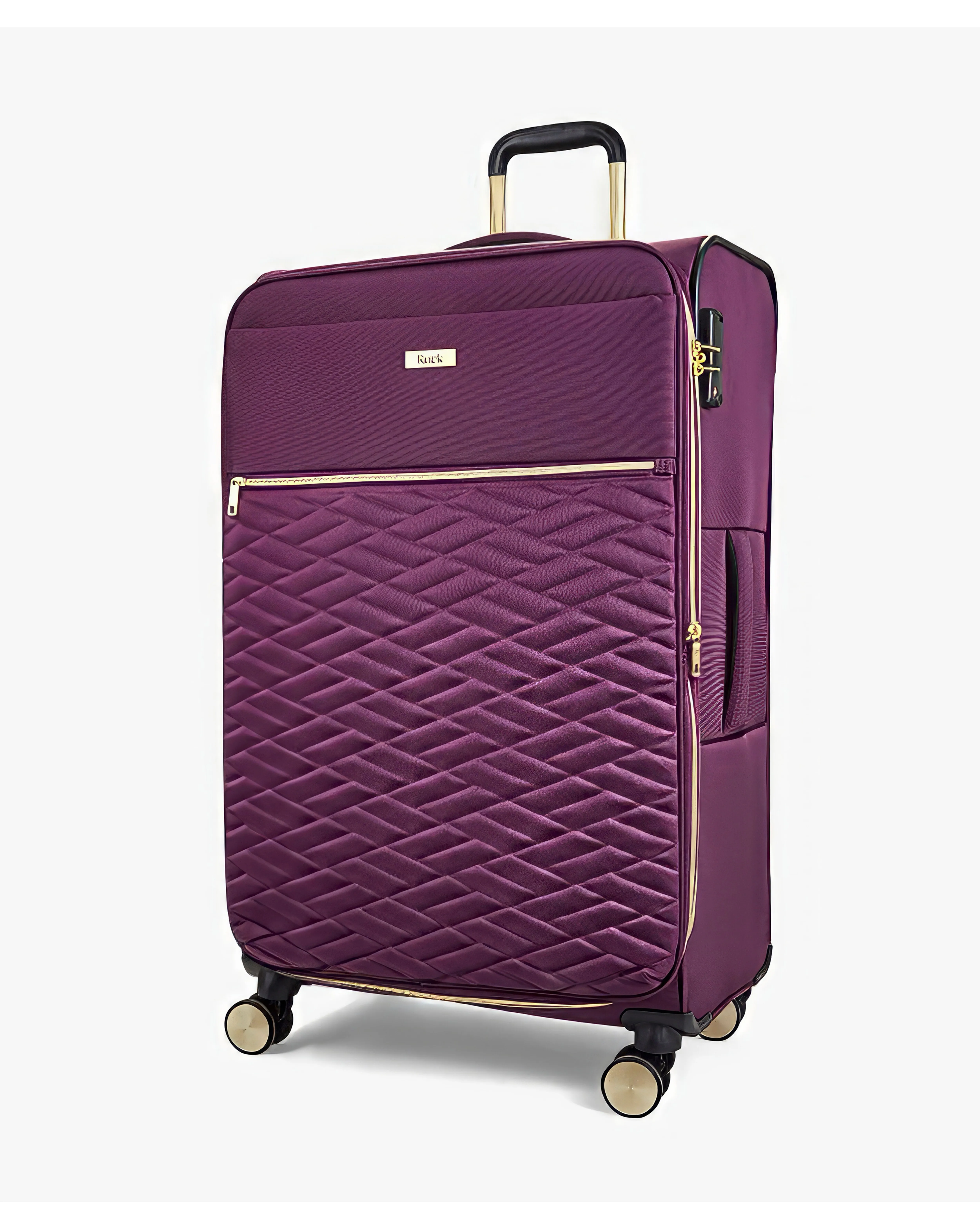 Rock Sloane Large Suitcase Purple | Simply Be