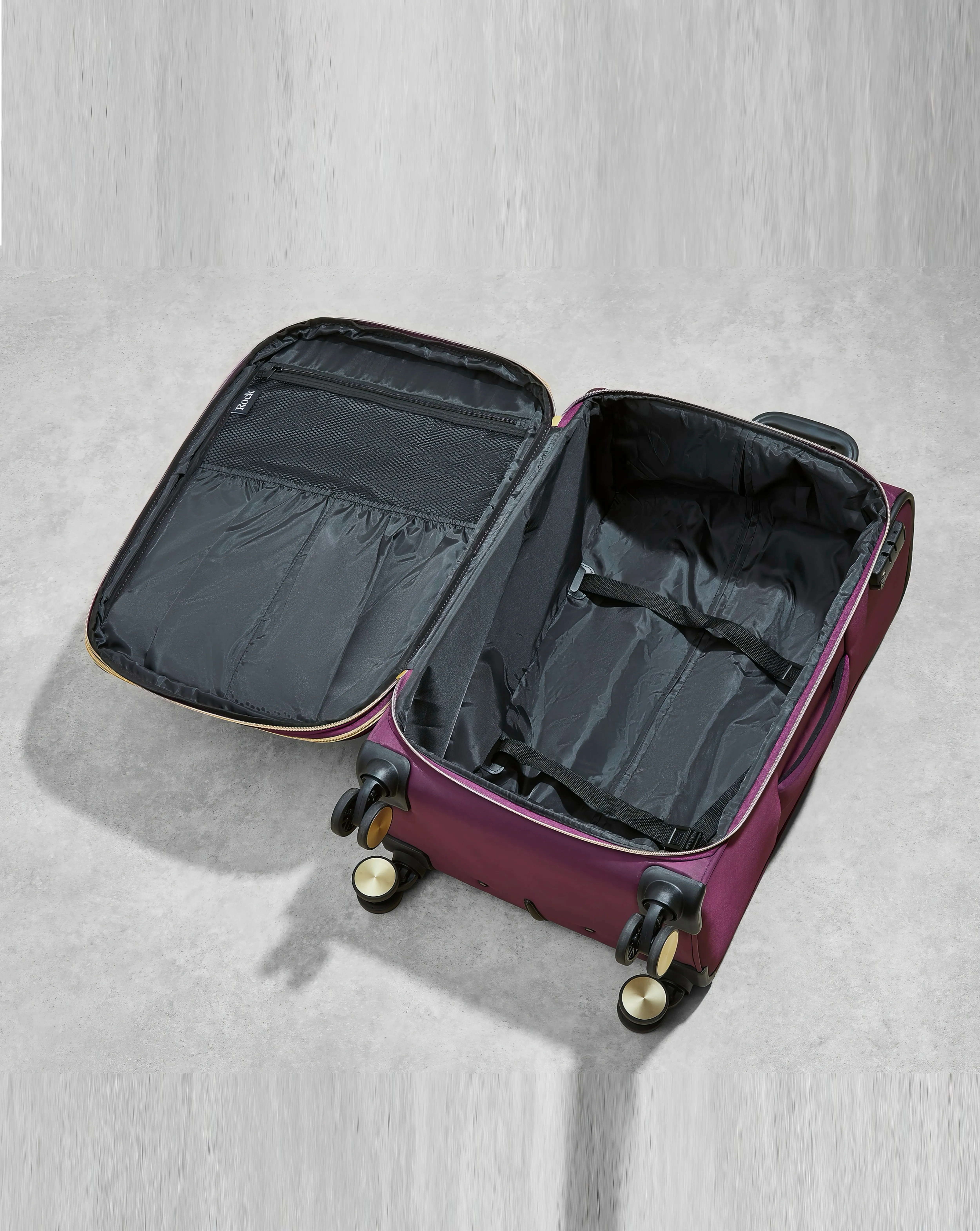 Rock Sloane Large Suitcase Purple | Simply Be