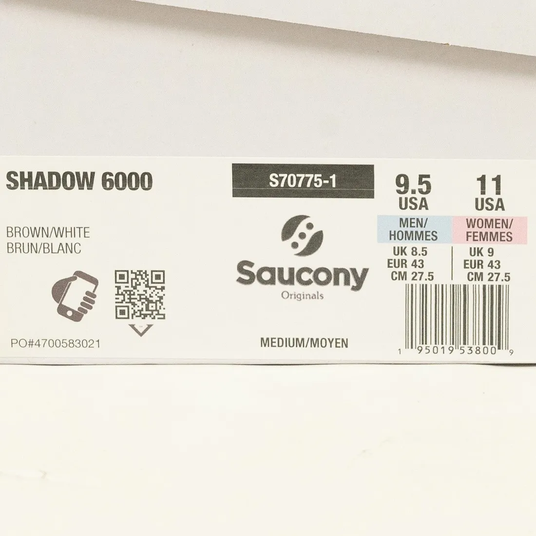 Saucony Men Shadow 6000 (brown / white)