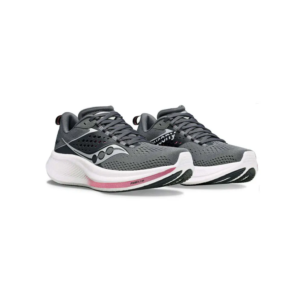 SAUCONY RIDE 17 CINDER/ORCHID - WOMENS