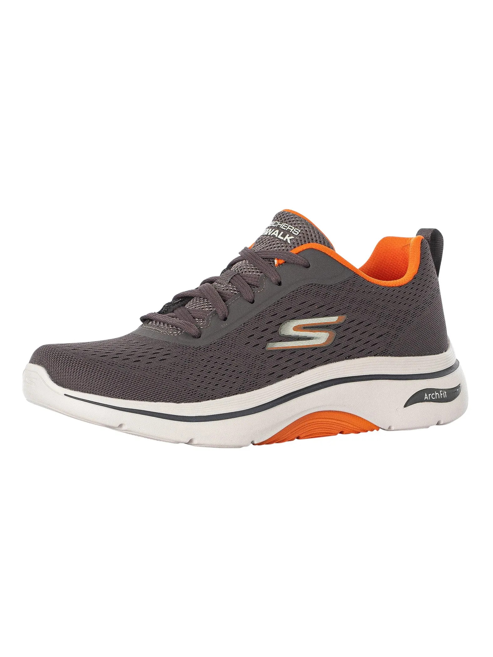 Skechers Go Walk Arch Fit 2.0 Idyllic 2 Trainers - Charcoal/Orange