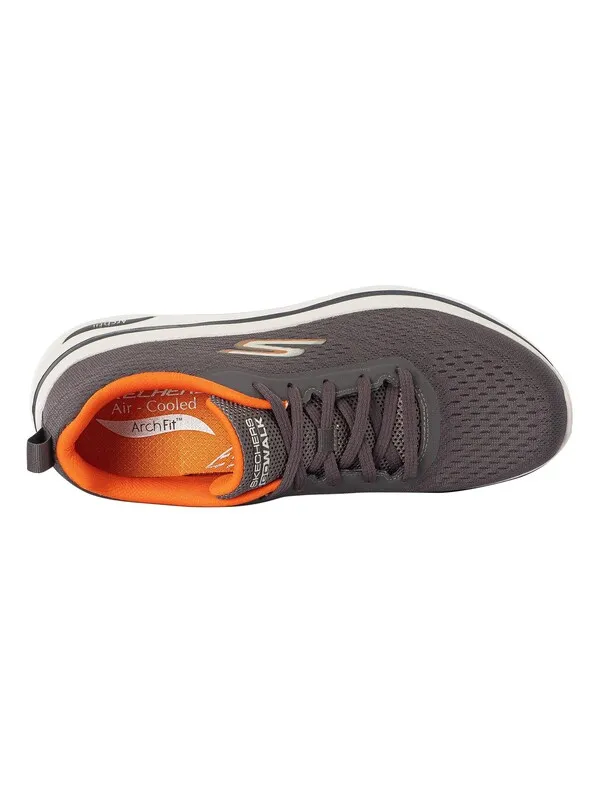 Skechers Go Walk Arch Fit 2.0 Idyllic 2 Trainers - Charcoal/Orange