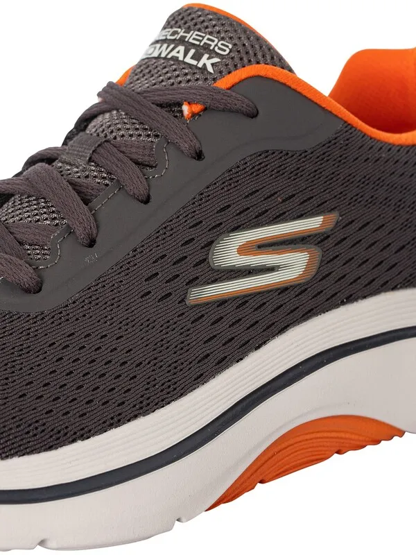 Skechers Go Walk Arch Fit 2.0 Idyllic 2 Trainers - Charcoal/Orange