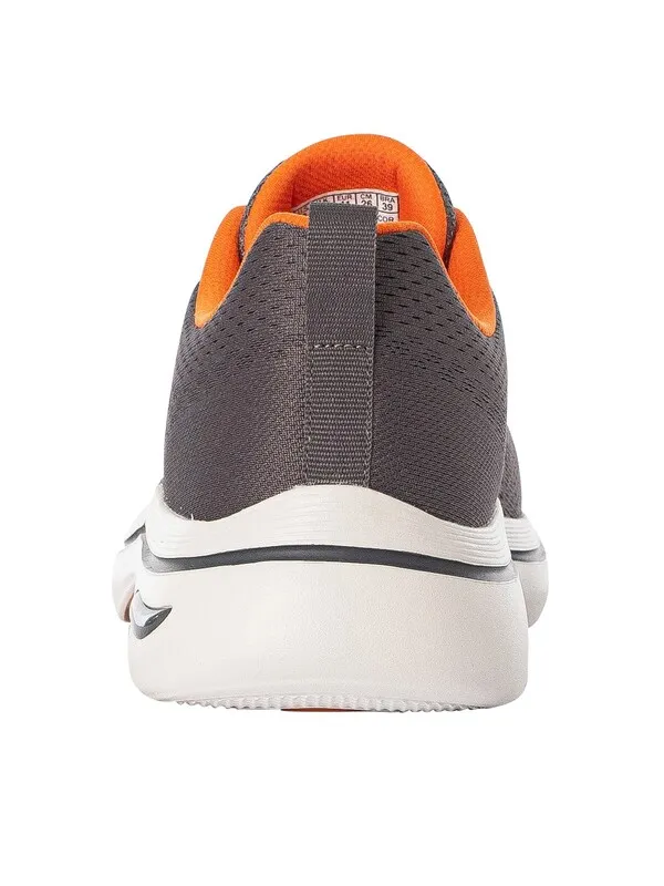 Skechers Go Walk Arch Fit 2.0 Idyllic 2 Trainers - Charcoal/Orange