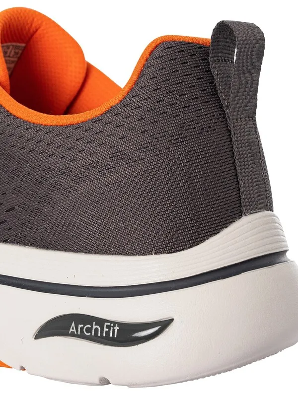 Skechers Go Walk Arch Fit 2.0 Idyllic 2 Trainers - Charcoal/Orange