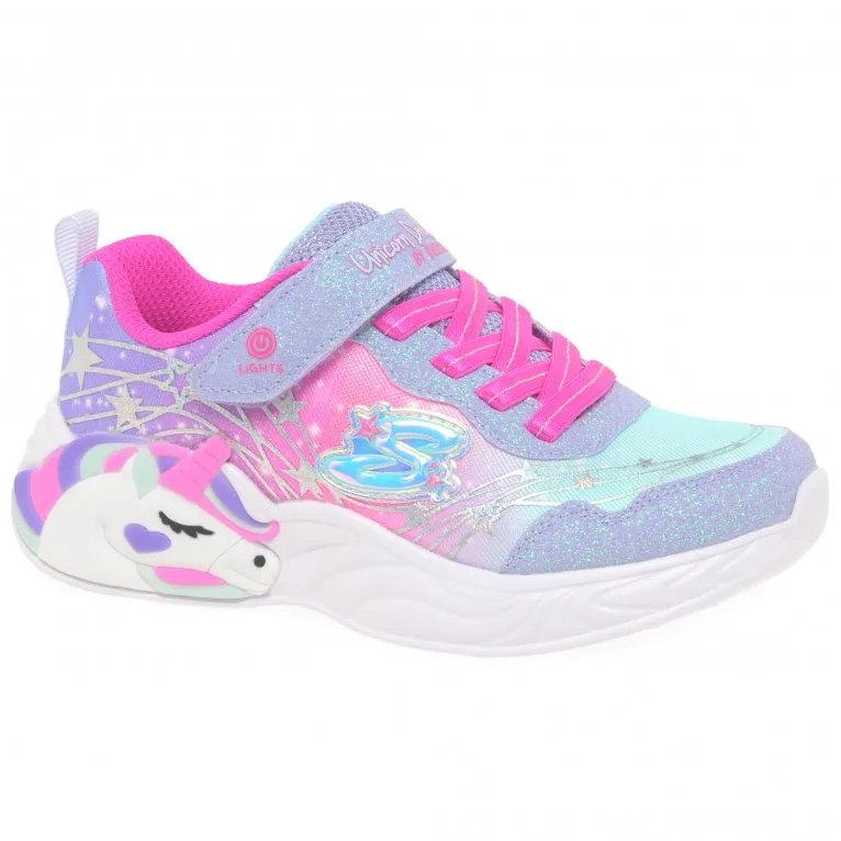 Skechers Unicorn Dreams Lights Girls Trainers