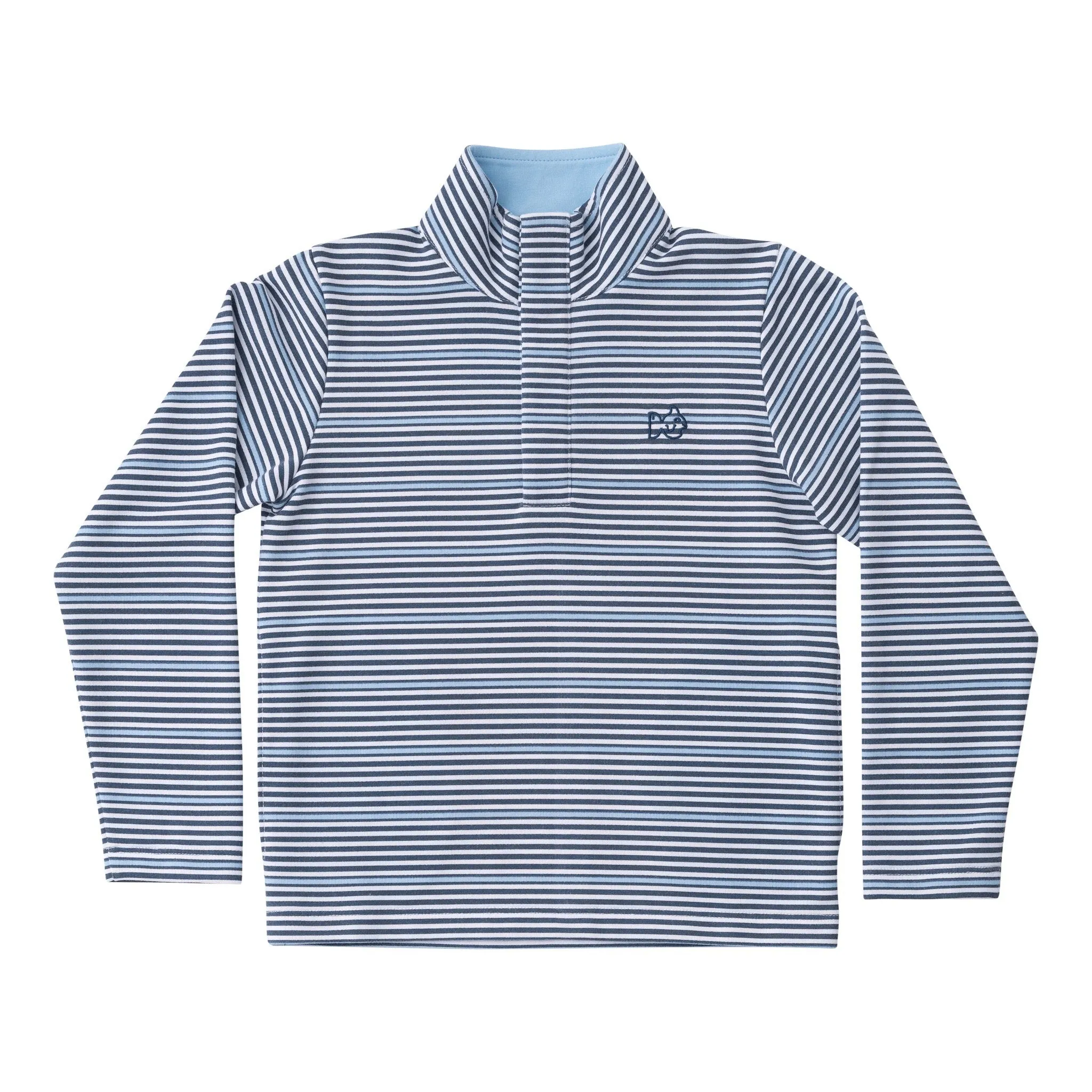 Sporty Snap Pullover in Big Dipper Navy Fishing Club Stripe