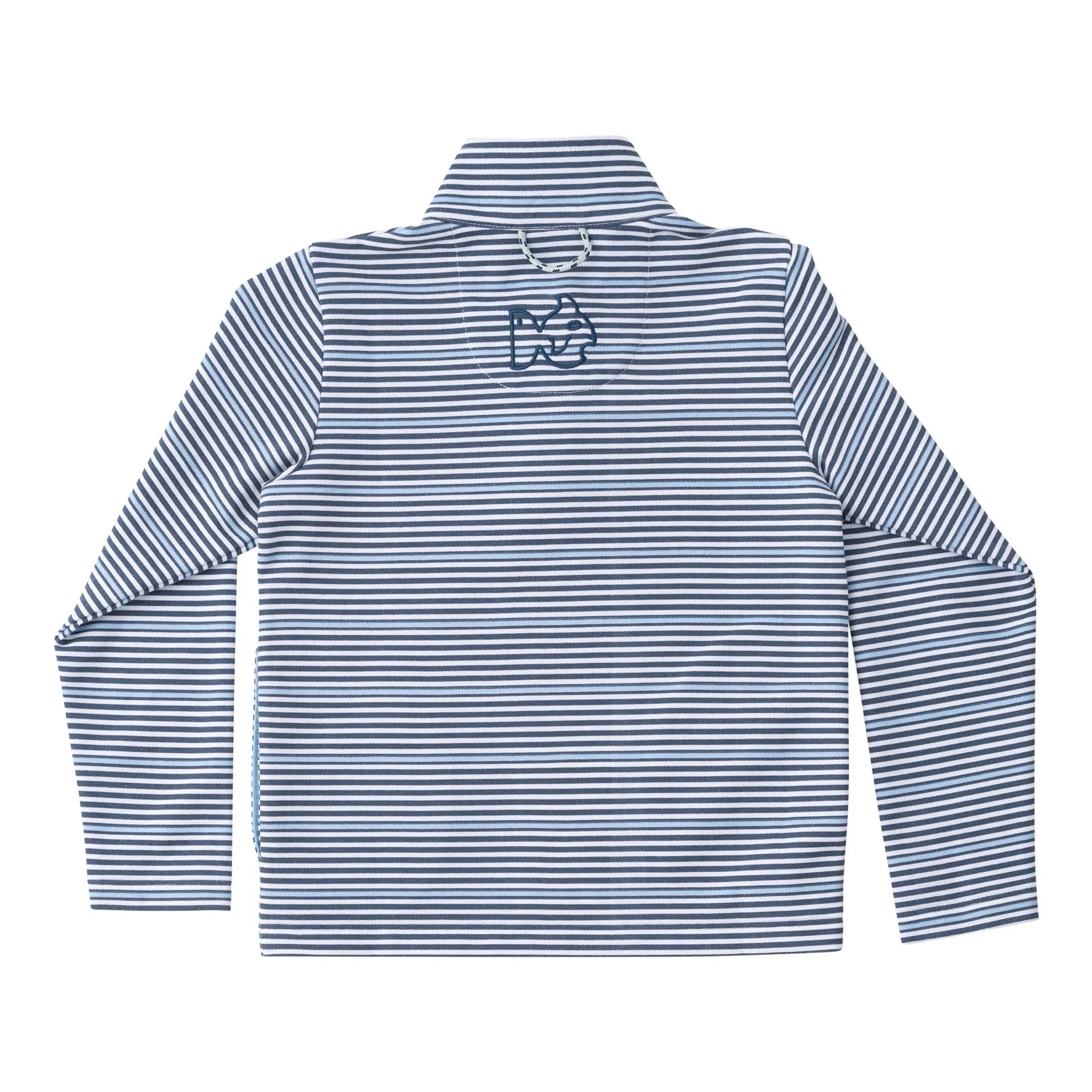 Sporty Snap Pullover in Big Dipper Navy Fishing Club Stripe