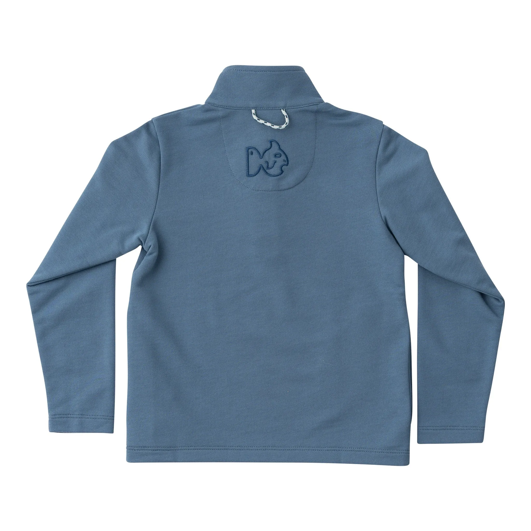 Sporty Snap Pullover in Bluefin Blue