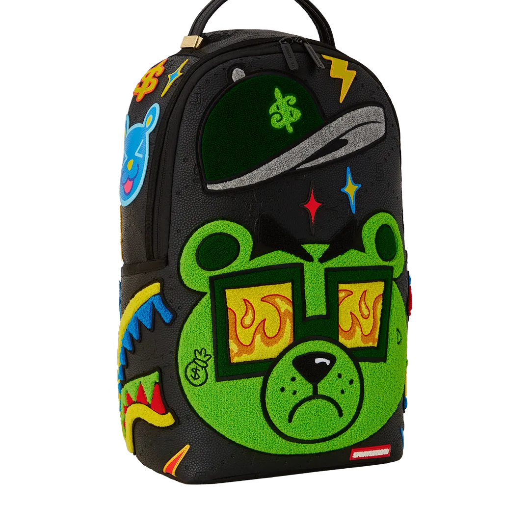 Sprayground Money Bear Mind Over Matter Backpack - Black / Green / White