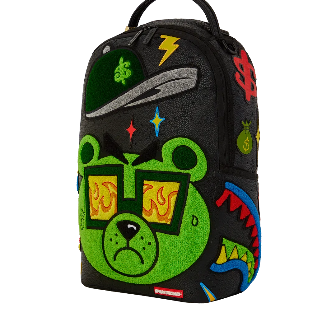 Sprayground Money Bear Mind Over Matter Backpack - Black / Green / White