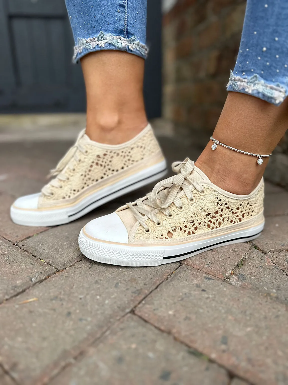 Stone Crochet Trainers Amanda