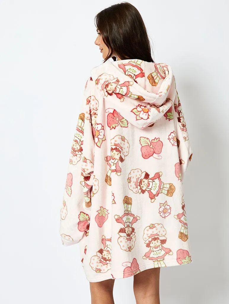 Strawberry Shortcake x Skinnydip Blanket Hoodie in Pink