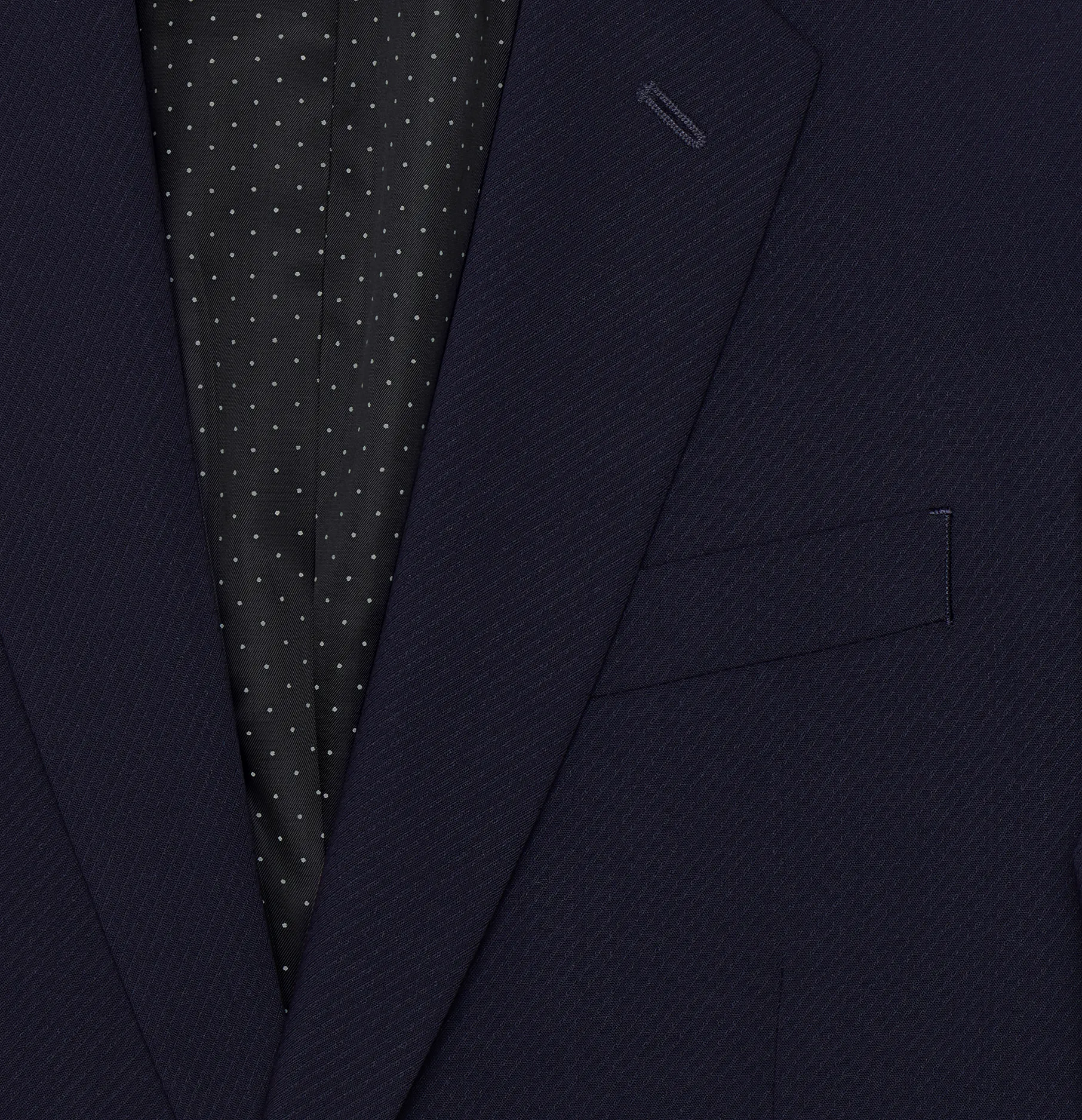 Stretch Wool True Navy Suit Jacket