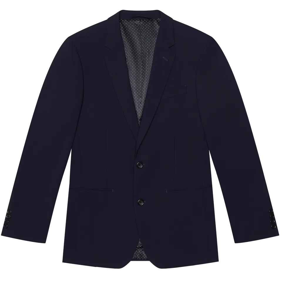 Stretch Wool True Navy Suit Jacket