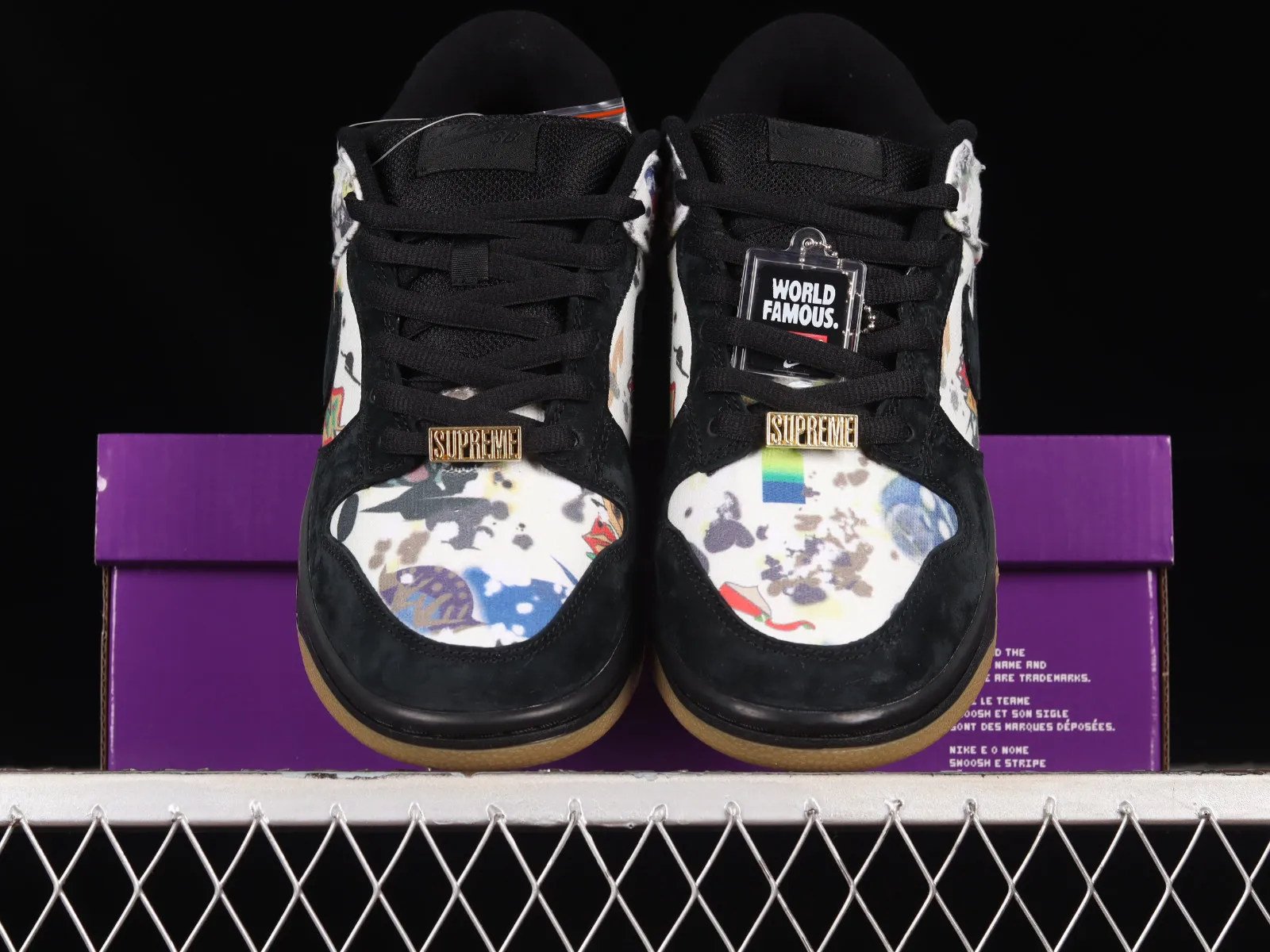 Supreme x Nike SB Dunk Low Rammellzee Black Multi-Color FD8778-001