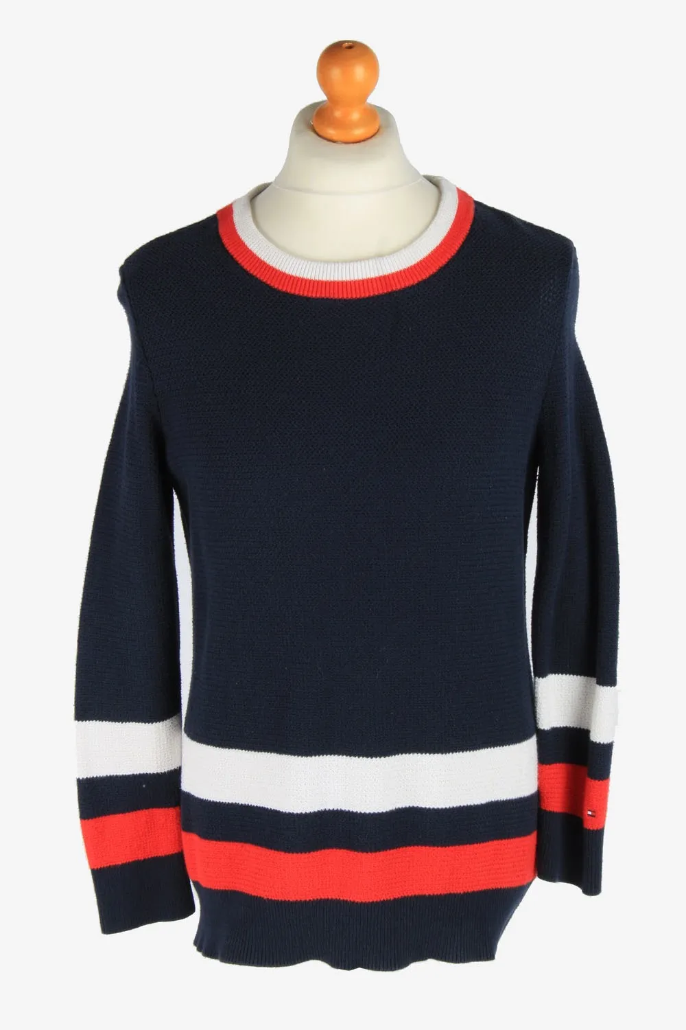 Tommy Hilfiger Crew Neck Jumper Pullover 90s Navy XL - Pepper Tree London