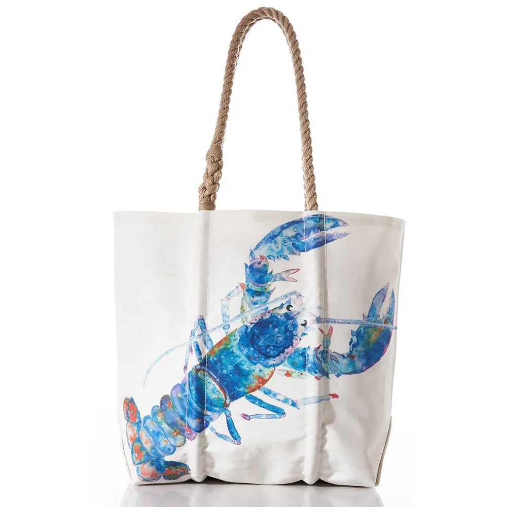 TOTE NAVY ANCHOR ON CHAMBRAY