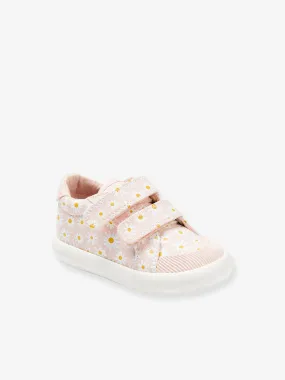 Touch-Fastening Trainers in Canvas for Baby Girls - printed violet