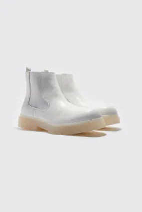 Track Sole Angled Gusset Chelsea Boot