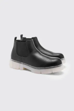 Track Sole Ankle Chelsea Boot | boohooMAN UK