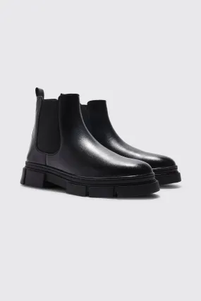 Track Sole Chelsea Boot | boohooMAN UK