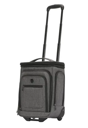 Travelers Club Luggage 17 Top Expandable Underseater W/Side USB Port Connector, Dark Gray Suitcase, Carry