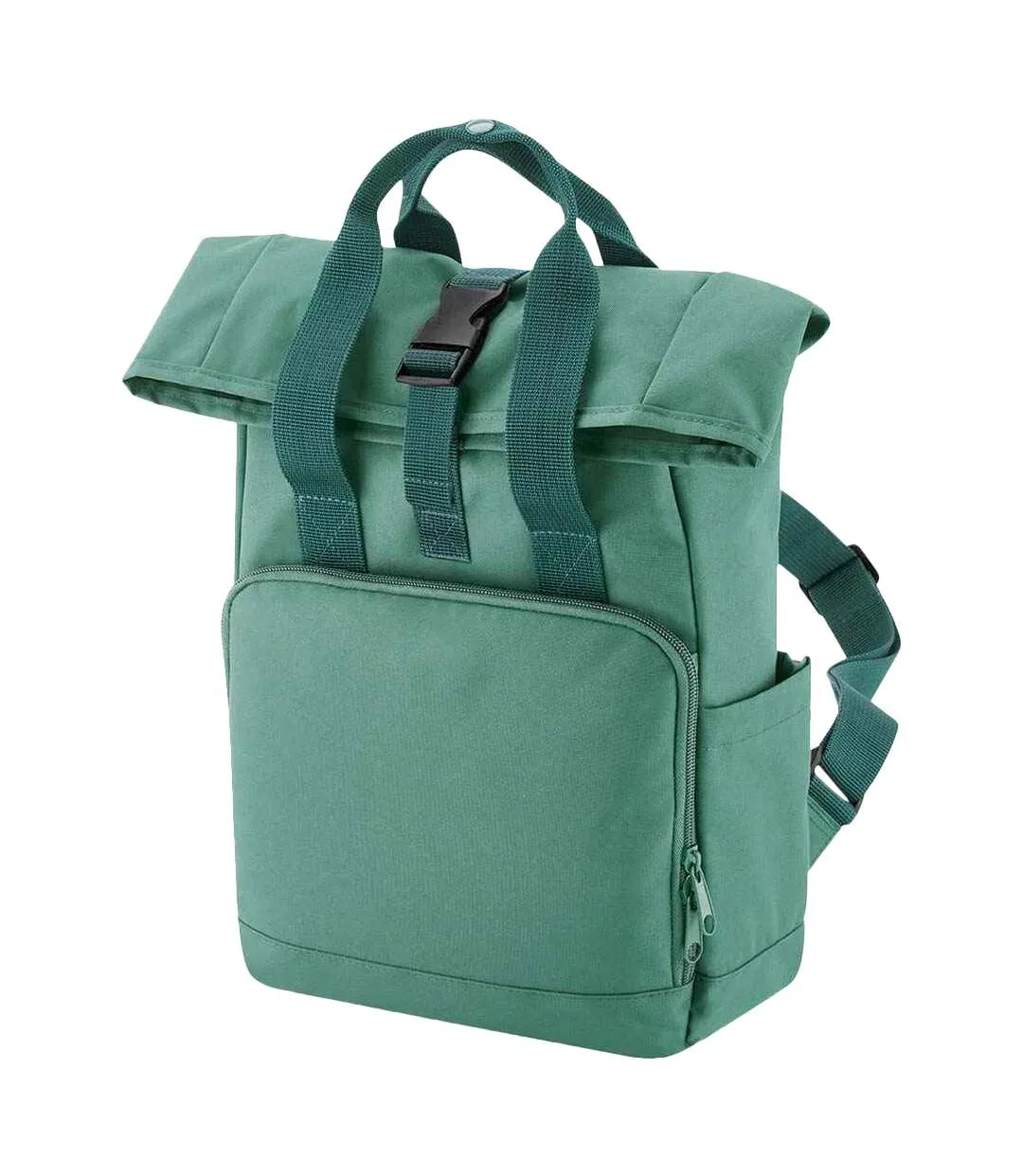 Unisex adult mini recycled twin handle backpack one size sage green Bagbase