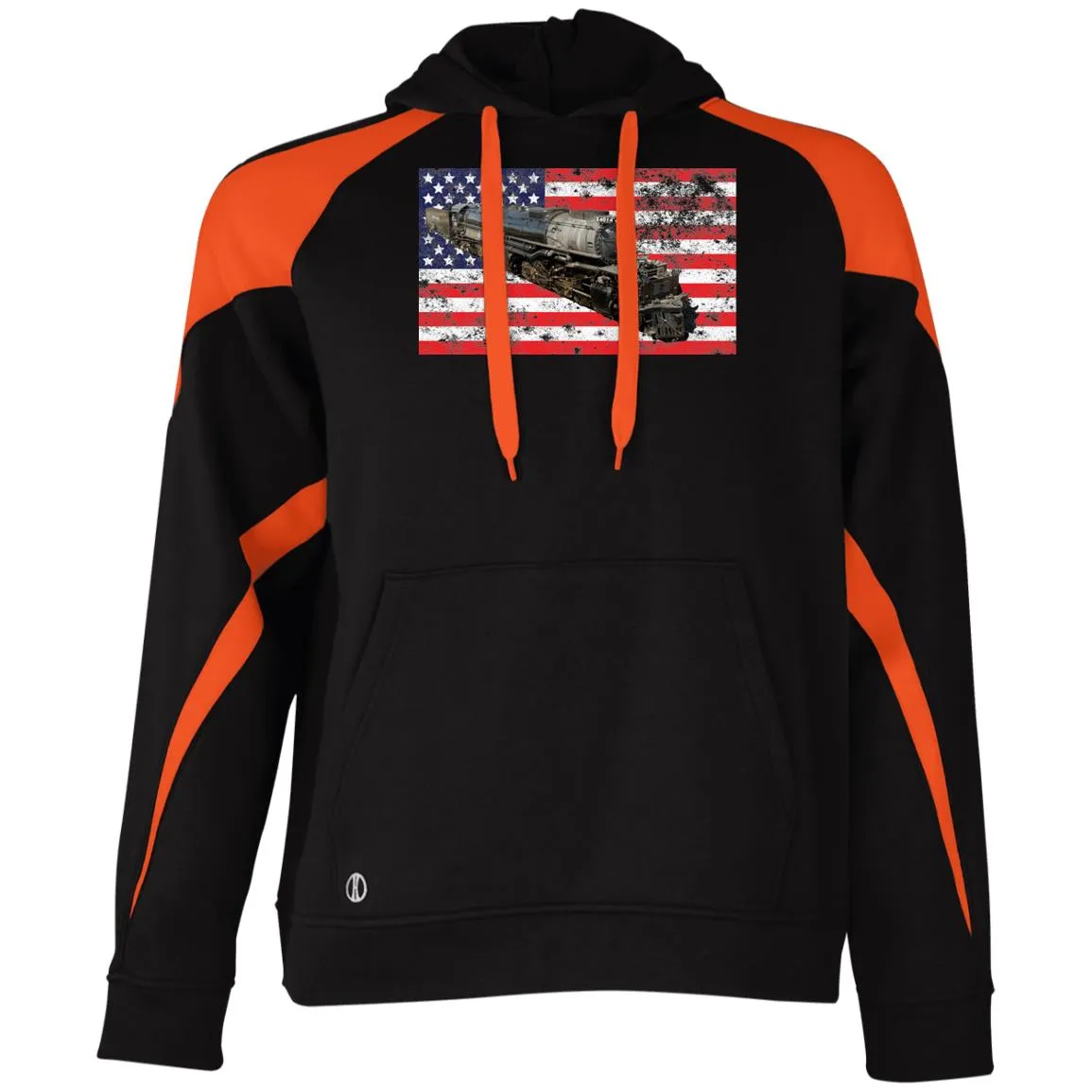 UP Big Boy 4014 Patriotic Athletic Colorblock Fleece Hoodie