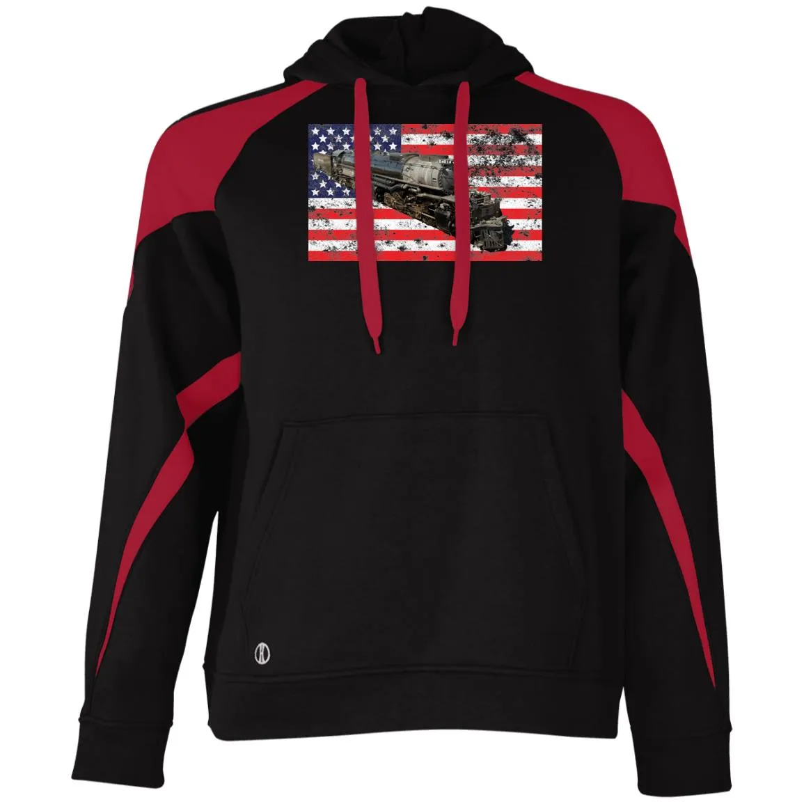 UP Big Boy 4014 Patriotic Athletic Colorblock Fleece Hoodie