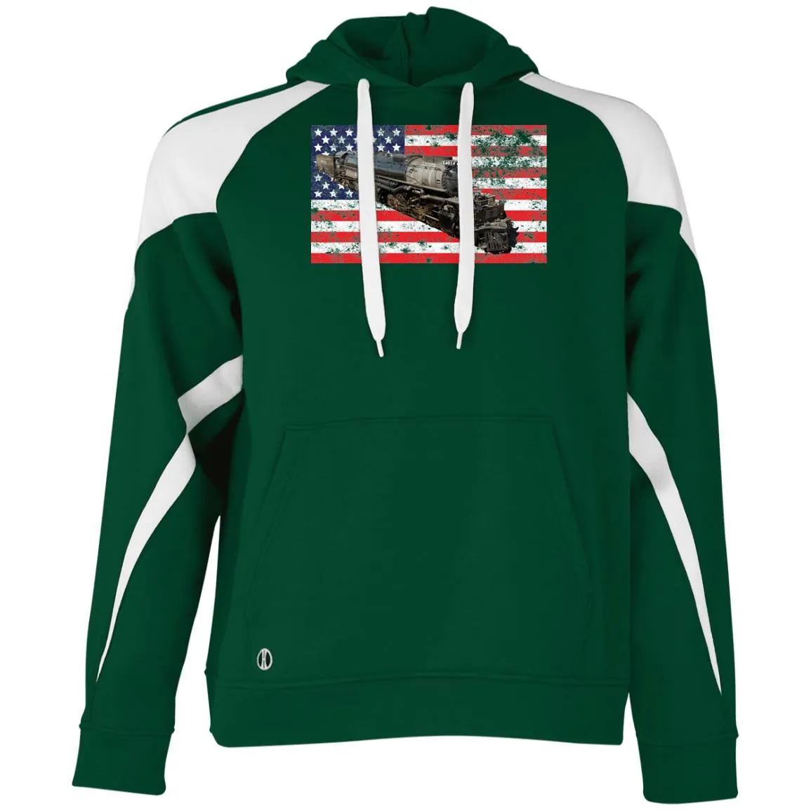 UP Big Boy 4014 Patriotic Athletic Colorblock Fleece Hoodie