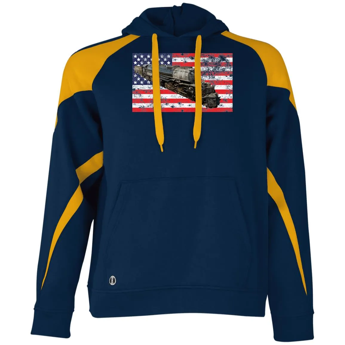 UP Big Boy 4014 Patriotic Athletic Colorblock Fleece Hoodie