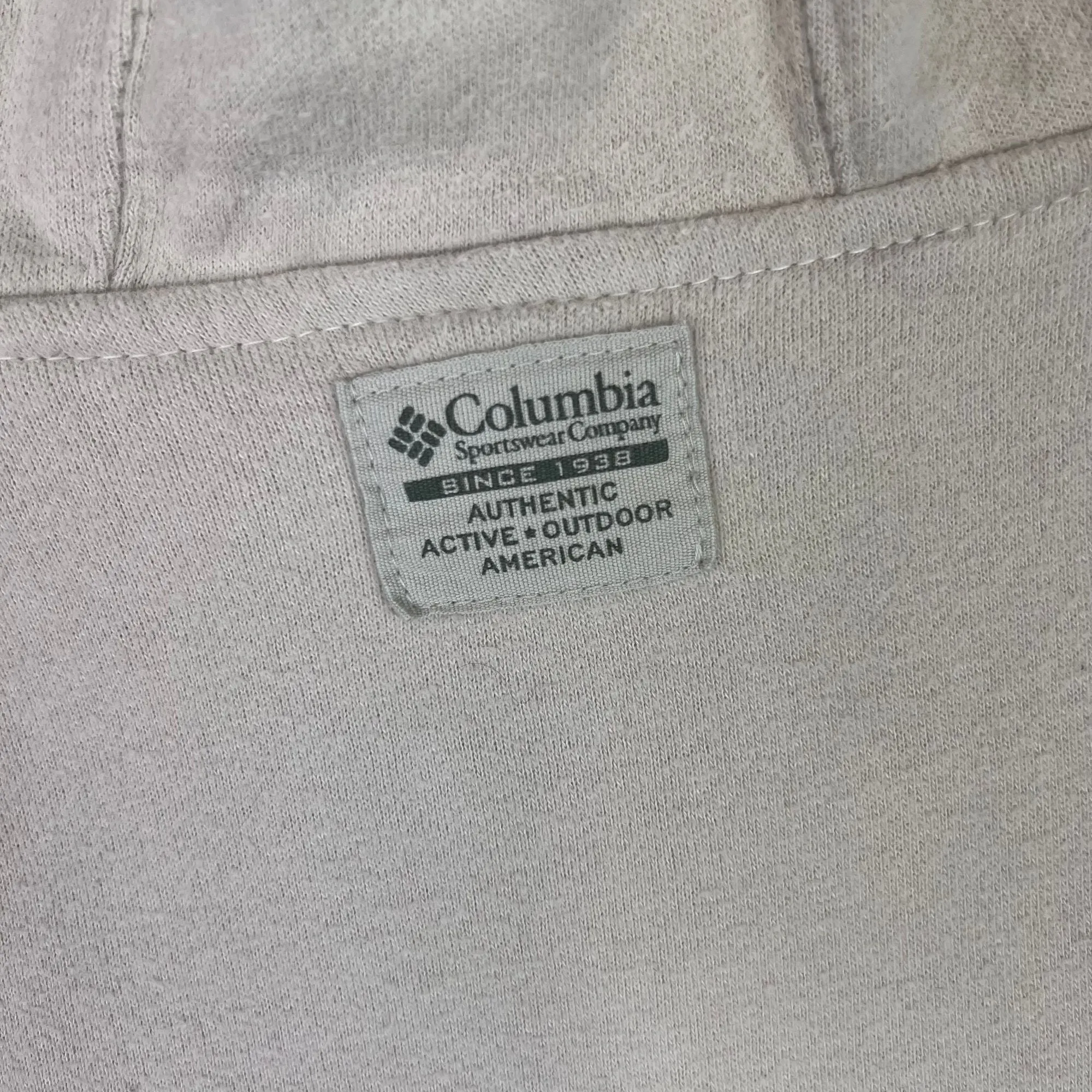 Vintage Columbia Hooded Sweatshirt Cream