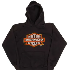 VINTAGE HARLEY DAVIDSON 3D EMBLEM 1991 HOODIE SWEATSHIRT LARGE MADE USA