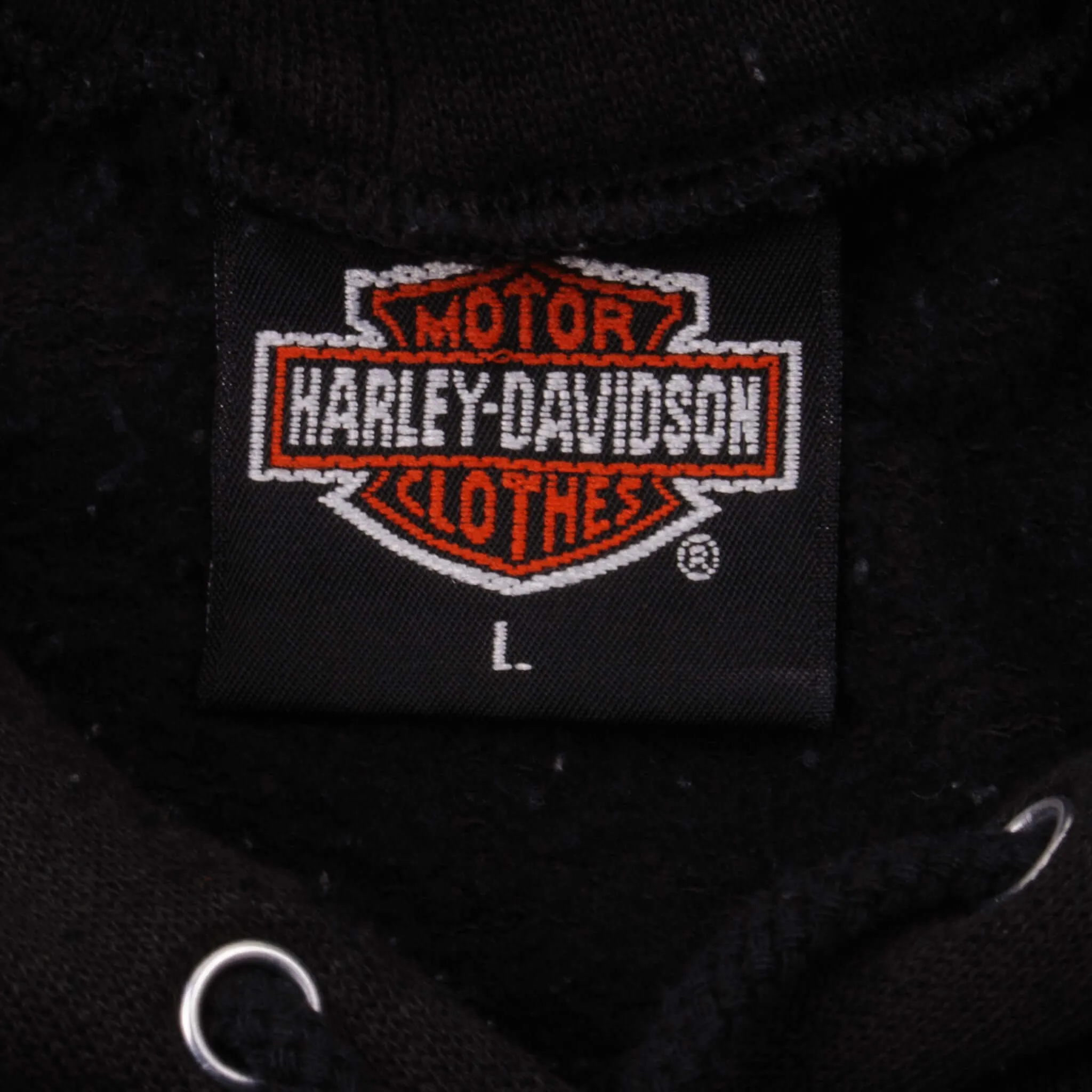 VINTAGE HARLEY DAVIDSON 3D EMBLEM 1991 HOODIE SWEATSHIRT LARGE MADE USA