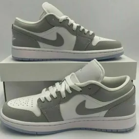 Wmns nike air jordan 1 low wolf grey 6-12 white aluminum dc0774-105