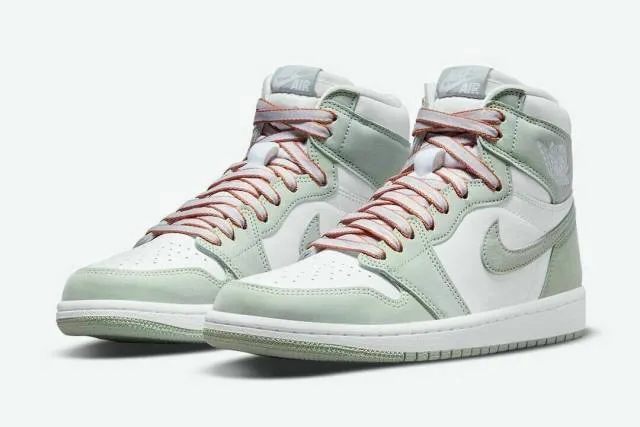 Wmns nike air jordan 1 retro high og seafoam 5-12 orange white cd0461-002