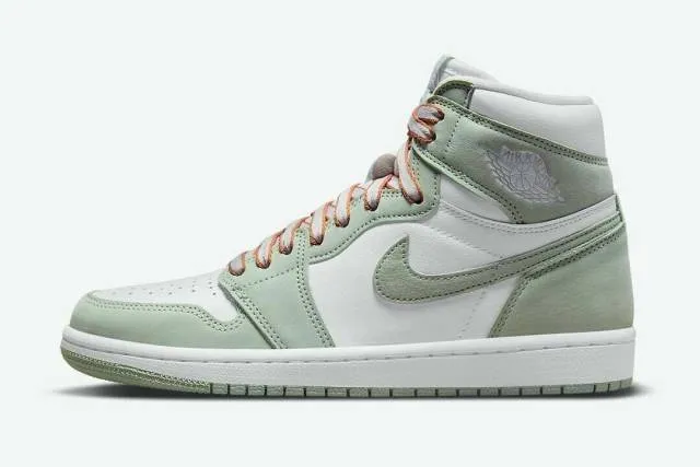 Wmns nike air jordan 1 retro high og seafoam 5-12 orange white cd0461-002