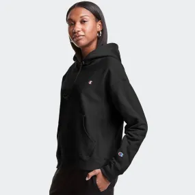 Women's Champion RW Hoodie C Logo Black